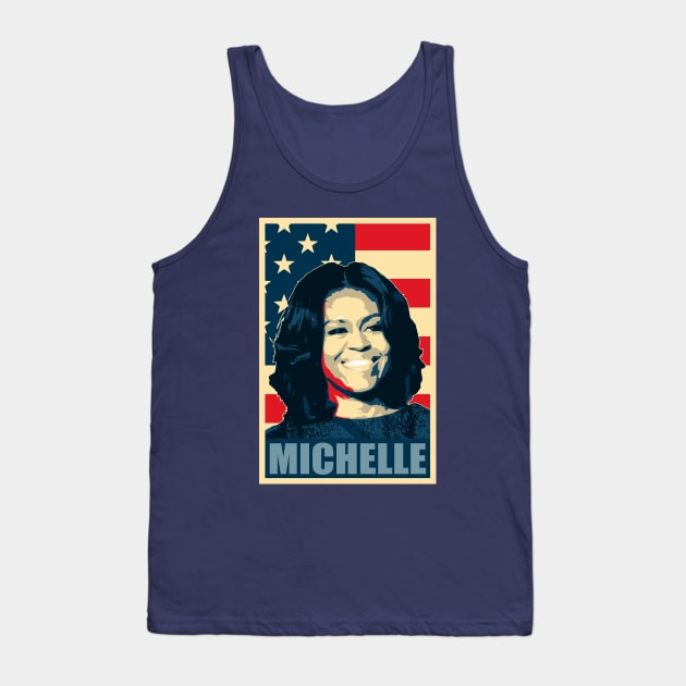 Michelle Obama Proud American Tank Top by Nerd_art